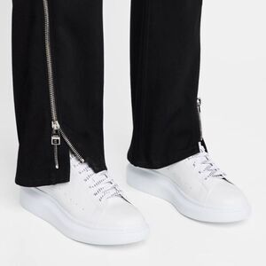 Alexander McQueen Men's Leather Oversized Low-Top Sneakers/Dust Bag size 46/13